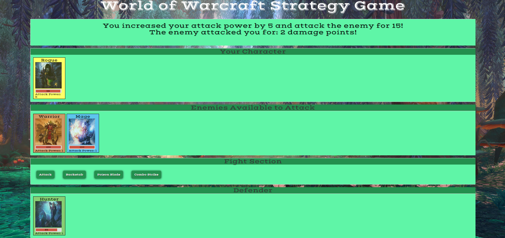WoW Strategy Game | A Simple World of Warcraft themed strategy game.